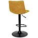 Set 2 Sgabelli Da Bar Middelfart In Velluto Giallo Senape Con Base Nera - Foto miniatura 4