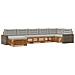 Set di divani da esterno 7 pcs Naturale e Grigio Chiaro - Foto miniatura 1