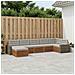 Set di divani da esterno 7 pcs Naturale e Grigio Chiaro - Foto miniatura 2