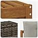 Set di divani da esterno 7 pcs Naturale e Grigio Chiaro - Foto miniatura 6