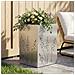 Vaso da giardino Argento 50 x 50 x 75 cm Acciaio Inox - Foto miniatura 2