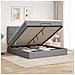 Letto con contenitore LED e materasso Grigio Chiaro - Foto miniatura 2