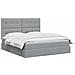 Letto con contenitore LED e materasso Grigio Chiaro - Foto miniatura 3