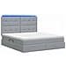 Letto con contenitore LED e materasso Grigio Chiaro - Foto miniatura 9