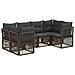 Set Divano da Giardino 6 pz 6-Numero di posti Grigio polyrattan - Foto miniatura 1