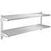 Mensola In Acciaio Inox - 2 Ripiani - 140 Cm - Foto miniatura 1