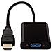 Adattatore Video con Connettore HDMI maschio a VGA femmina Colore Nero - Foto miniatura 1