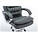 Sedia Ufficio Vancouver XXL in Similpelle I Poltrona Elegante Direttore Carico Max 235 kg I Poltrona Ergonomica Imbottita e Rinforzata Grigio - Foto miniatura 2