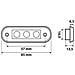 Set 20 Pz, Luce Ingombro A 3 Led, Montaggio Ad Incasso, 12/24v - Rosso - Foto miniatura 2