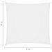 Parasole a Vela in Tela Oxford Quadrato 3x3 m Bianca - Foto miniatura 6