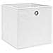 Contenitori 10 pz in Tessuto non Tessuto 28x28x28 cm Bianco - Foto miniatura 4