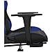 Sedia da Gaming Massaggiante Poggiapiedi Nero e Blu Similpelle - Foto miniatura 10