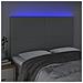 Testiera A Led Grigio Chiaro 144x5x118/128 Cm In Tessuto - Foto miniatura 3
