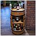 Portabottiglie In Legno, Barile In Legno, Da 80 Cm Di Altezza, Armadietto Per Vino In Stile R? tro, Scaffale Per Bottiglie Di Alcol, Cantinetta In Legno (rovere)  - Foto miniatura 2