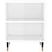 Comodini 2 Pz Bianco Lucido 40x30x50 Cm In Legno Multistrato - Foto miniatura 4