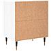 Comodini 2 Pz Bianco Lucido 40x30x50 Cm In Legno Multistrato - Foto miniatura 6