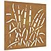 Decorazione Muro Da Giardino 55x55 Cm Erba In Acciaio Corten - Foto miniatura 2