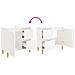 Armadietto Da Bagno Bianco 65x33x60 Cm In Legno Multistrato - Foto miniatura 9