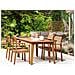 Set Di Tavolo E 4 Sedie Da Giardino Legno Acacia Chiaro Fornelli - Foto miniatura 1