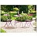 Set Bistrot Pieghevole Fiori Metallo Rosa - Foto miniatura 1