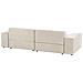Divano Modulare Hellnar Velluto Beige Chiaro Con Ottomana 2 Posti - Foto miniatura 6