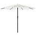 Ombrellone Giardino Con Palo In Acciaio Bianco 324x324x247 Cm - Foto miniatura 2
