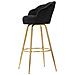 Sgabello Bar Vienna Nero Cm 55x53x110 - Foto miniatura 3