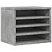 Organizer Scrivania Grigio Cemento 36x26x29,5 Legno Multistrato - Foto miniatura 2