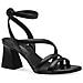 Black Elegant Open Sandals Sandali Pelle Scarpe Donna Nero Eu 37, 1-28377-42 001 - Foto miniatura 1
