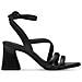 Black Elegant Open Sandals Sandali Pelle Scarpe Donna Nero Eu 37, 1-28377-42 001 - Foto miniatura 2