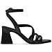 Black Elegant Open Sandals Sandali Pelle Scarpe Donna Nero Eu 37, 1-28377-42 001 - Foto miniatura 3