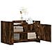 Tavolino Da Salotto Rovere Fumo 80x50x50cm In Legno Multistrato - Foto miniatura 3