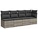 Set Divani Da Giardino 11 Pz Con Cuscini In Polyrattan Grigio - Foto miniatura 3