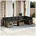 Set Divani Da Giardino 11 Pz Con Cuscini In Polyrattan Grigio - Foto miniatura 1