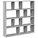 Libreria Grigio Sonoma 132x29x141,5 Cm In Legno Multistrato - Foto miniatura 2