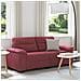 Divano a 2 Posti Rosso Vino 140 cm in Tessuto - Foto miniatura 2