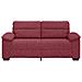 Divano a 2 Posti Rosso Vino 140 cm in Tessuto - Foto miniatura 4