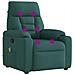 Poltrona Massaggiante Reclinabile Verde Scuro in Tessuto - Foto miniatura 7