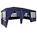 Tenda da festa con 10 pannelli laterali blu 6x4 m in PE - Foto miniatura 1