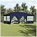 Tenda da festa con 10 pannelli laterali blu 6x4 m in PE - Foto miniatura 2