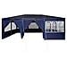 Tenda da festa con 10 pannelli laterali blu 6x4 m in PE - Foto miniatura 4