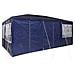 Tenda da festa con 10 pannelli laterali blu 6x4 m in PE - Foto miniatura 7