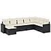 Set Divani da Giardino con Cuscini 8 pz Nero in Polyrattan - Foto miniatura 1