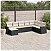 Set Divani da Giardino con Cuscini 8 pz Nero in Polyrattan - Foto miniatura 2