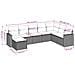 Set Divani da Giardino con Cuscini 8 pz Nero in Polyrattan - Foto miniatura 3