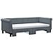 Divano Letto Estraibile Materassi Grigio Scuro 90x200cm Velluto - Foto miniatura 3