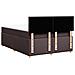 Giroletto a Molle con Materasso Marrone Scuro 140x200cm Tessuto - Foto miniatura 5