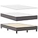 Letto a Box Spring  con Materasso Grigio Matrimoniale in Faux Pelle, Testiera  Design Semplice Grigia 100 cm in Faux Pelle - Foto miniatura 6