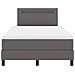 Letto a Box Spring  con Materasso Grigio Matrimoniale in Faux Pelle, Testiera  Design Semplice Grigia 100 cm in Faux Pelle - Foto miniatura 8