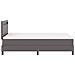 Letto a Box Spring  con Materasso Grigio Matrimoniale in Faux Pelle, Testiera  Design Semplice Grigia 100 cm in Faux Pelle - Foto miniatura 9